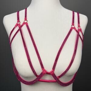 Victoria’s Secret Very Sexy Pink Shine Strap Strappy Cutout Underwire Bra S.L